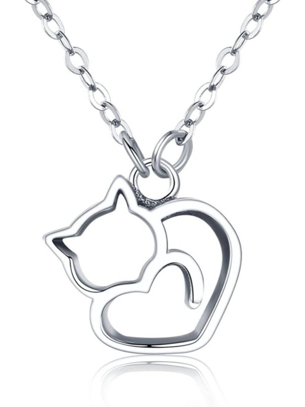 925 Sterling Silver Dog Paw Cat Panda Necklace for Women Cute Dainty Animal Pend